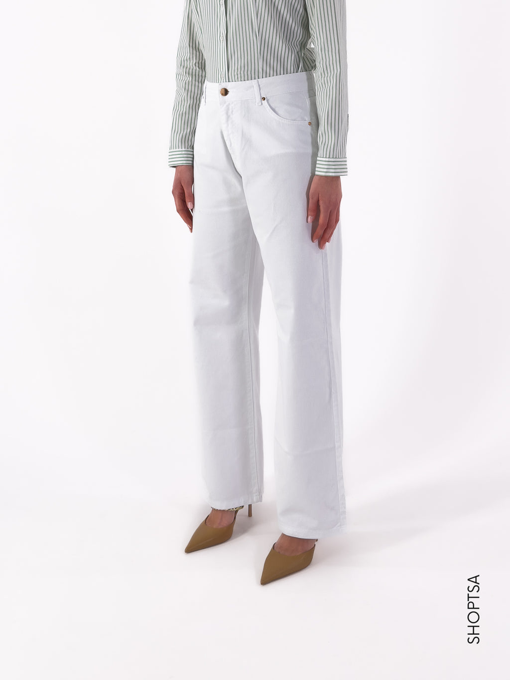 Pantalone in denim fit palazzo