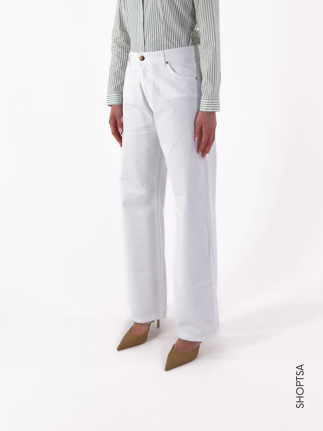 Pantalone in denim fit palazzo