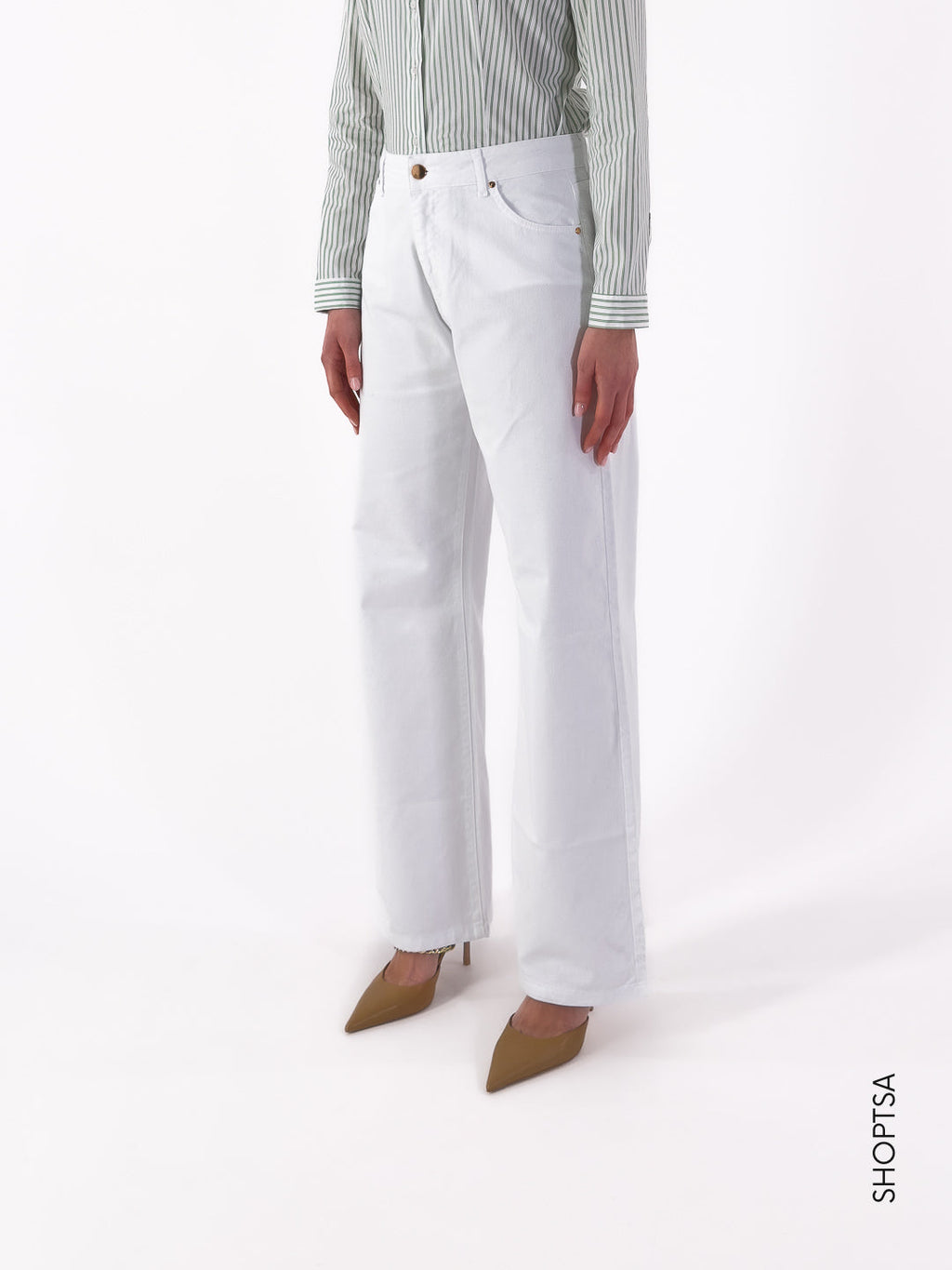 Pantalone in denim fit palazzo