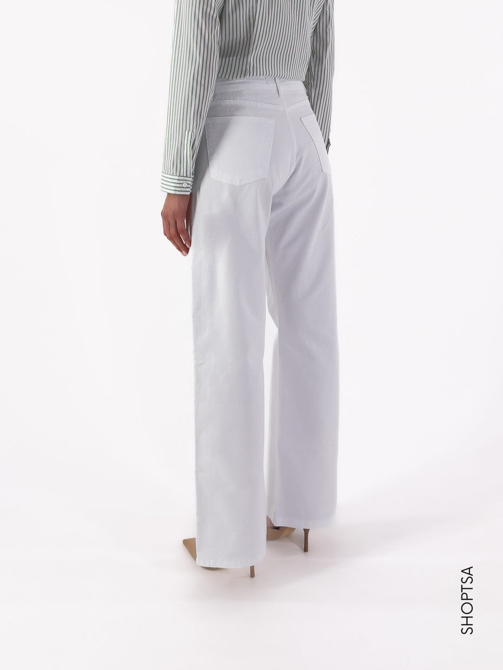 Pantalone in denim fit palazzo
