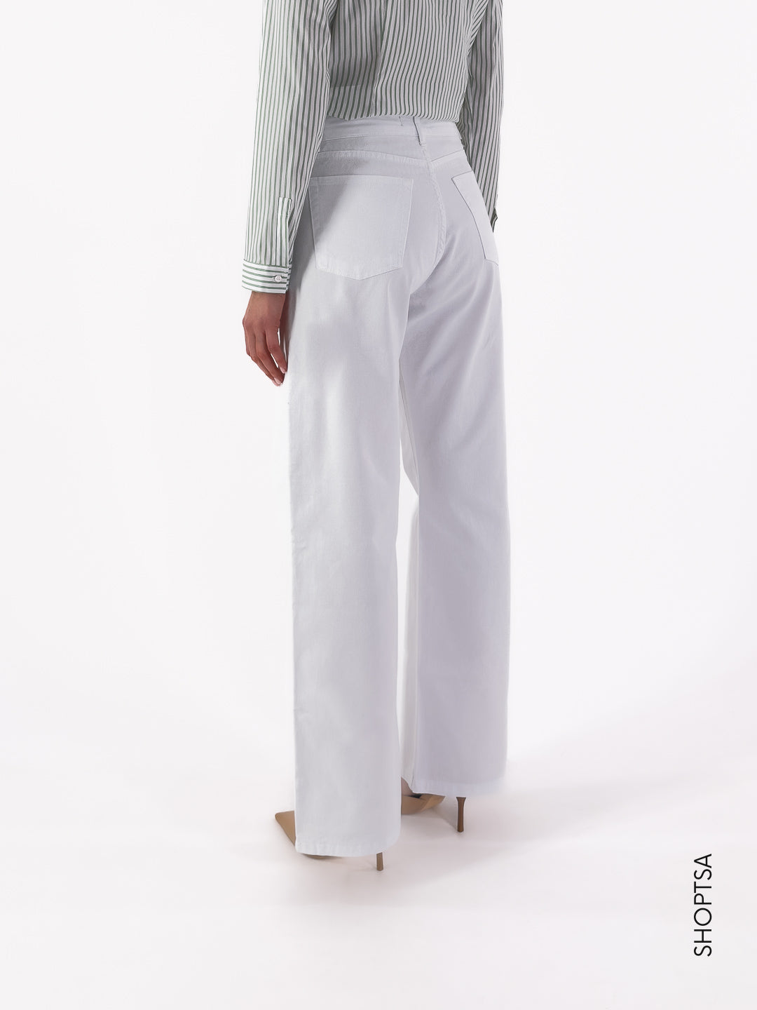 Pantalone in denim fit palazzo