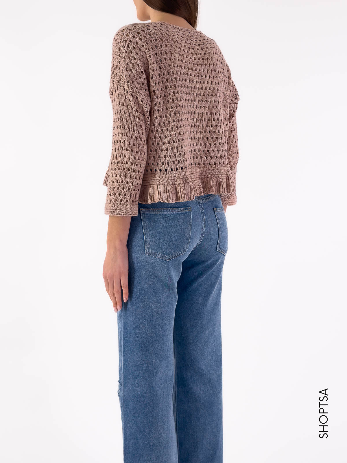 Maglia traforata cropped 55053 - Vicolo - Vicolo - shopTSa