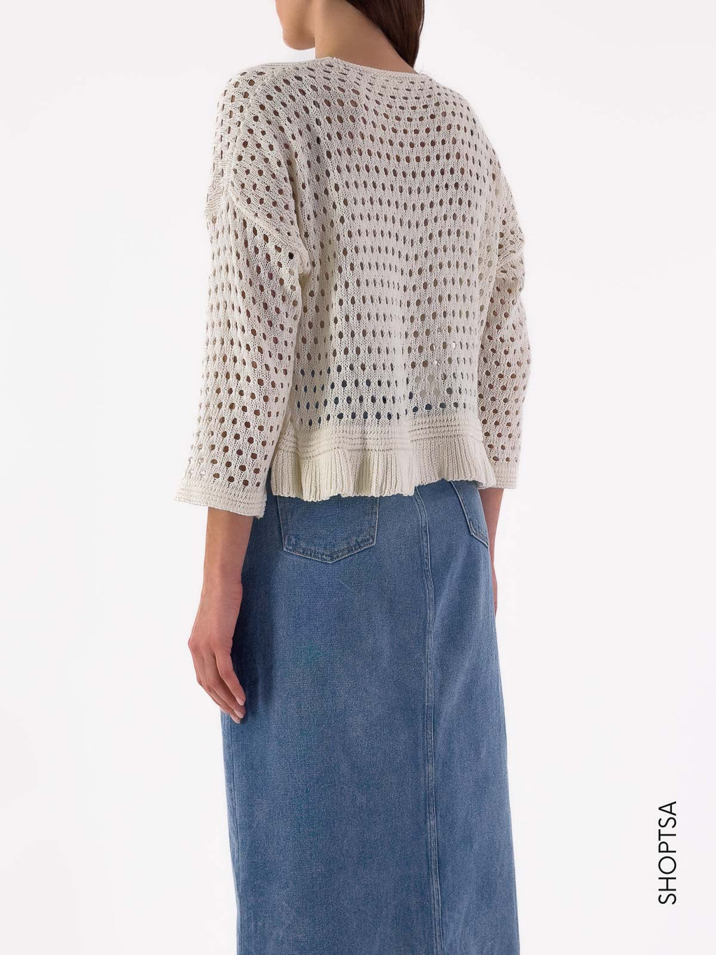 Maglia traforata cropped 55053 - Vicolo - Vicolo - shopTSa