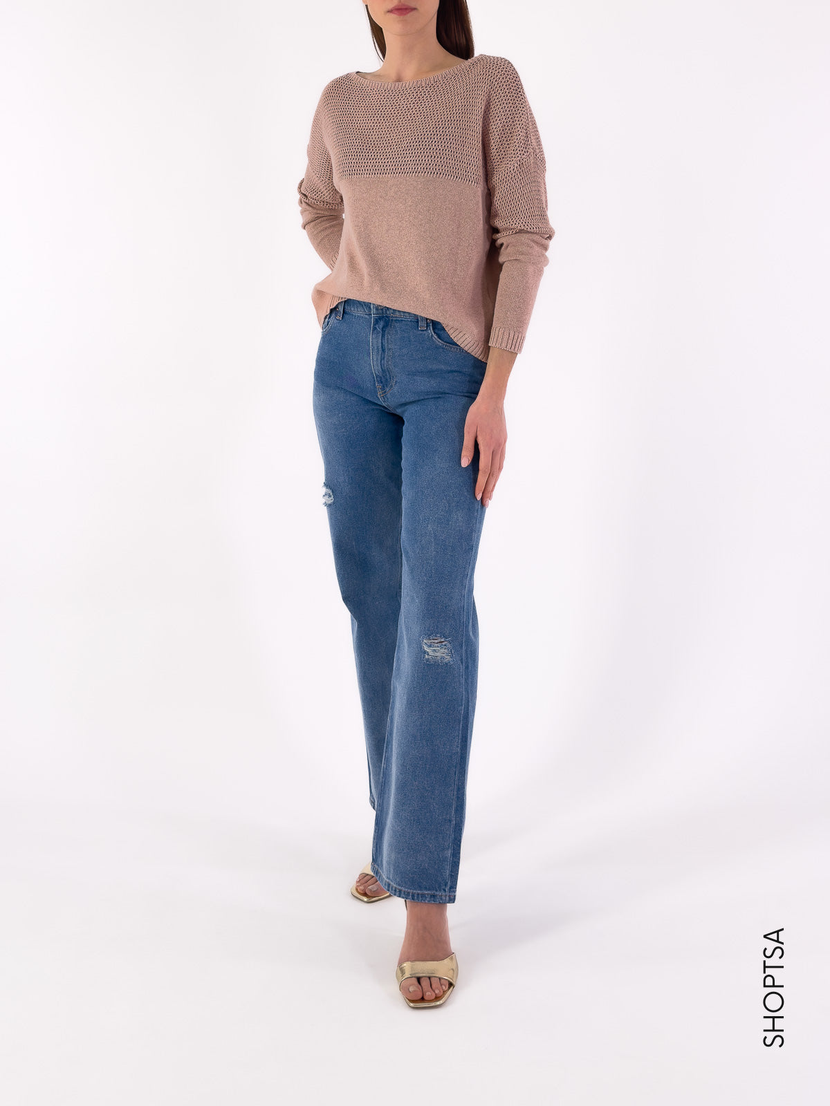 Maglia traforata boxy 77082 - ViCOLO - Vicolo - shopTSa