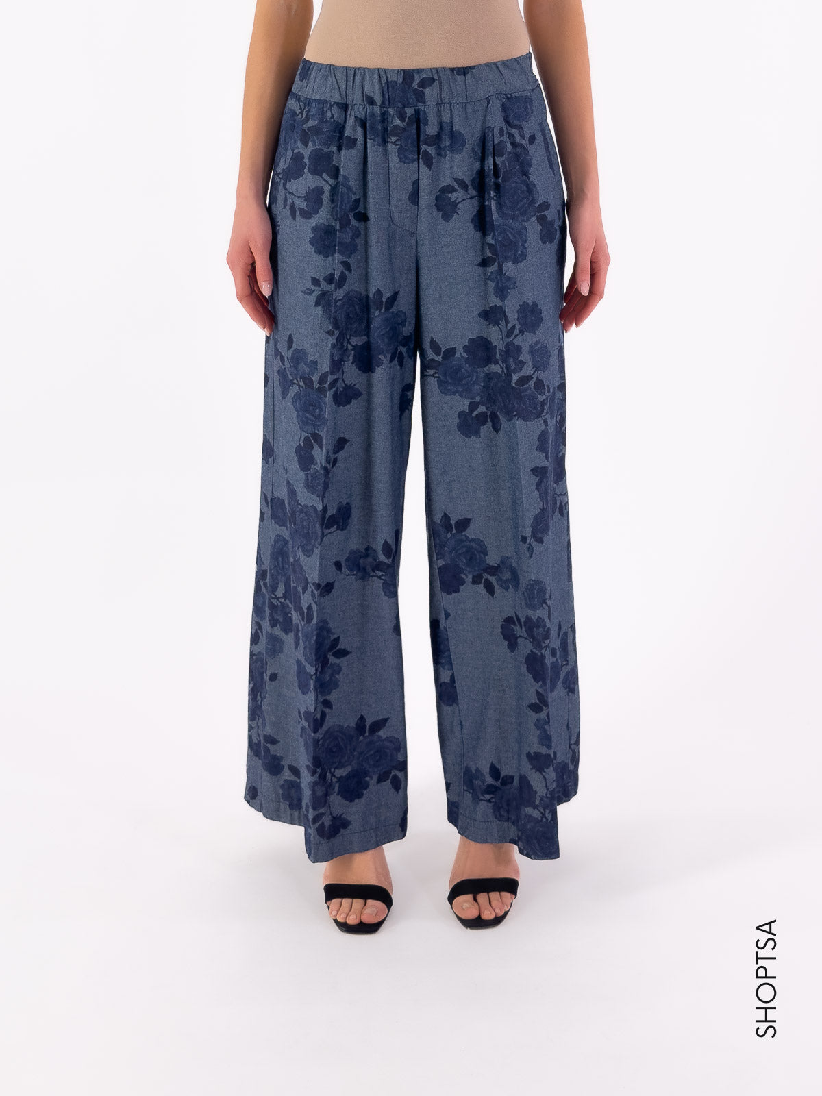 Pantalone floreale cotone TB1113