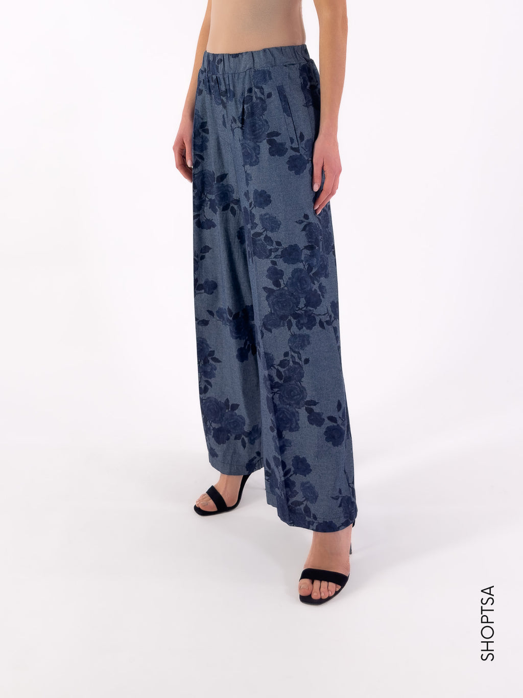 Pantalone floreale cotone TB1113