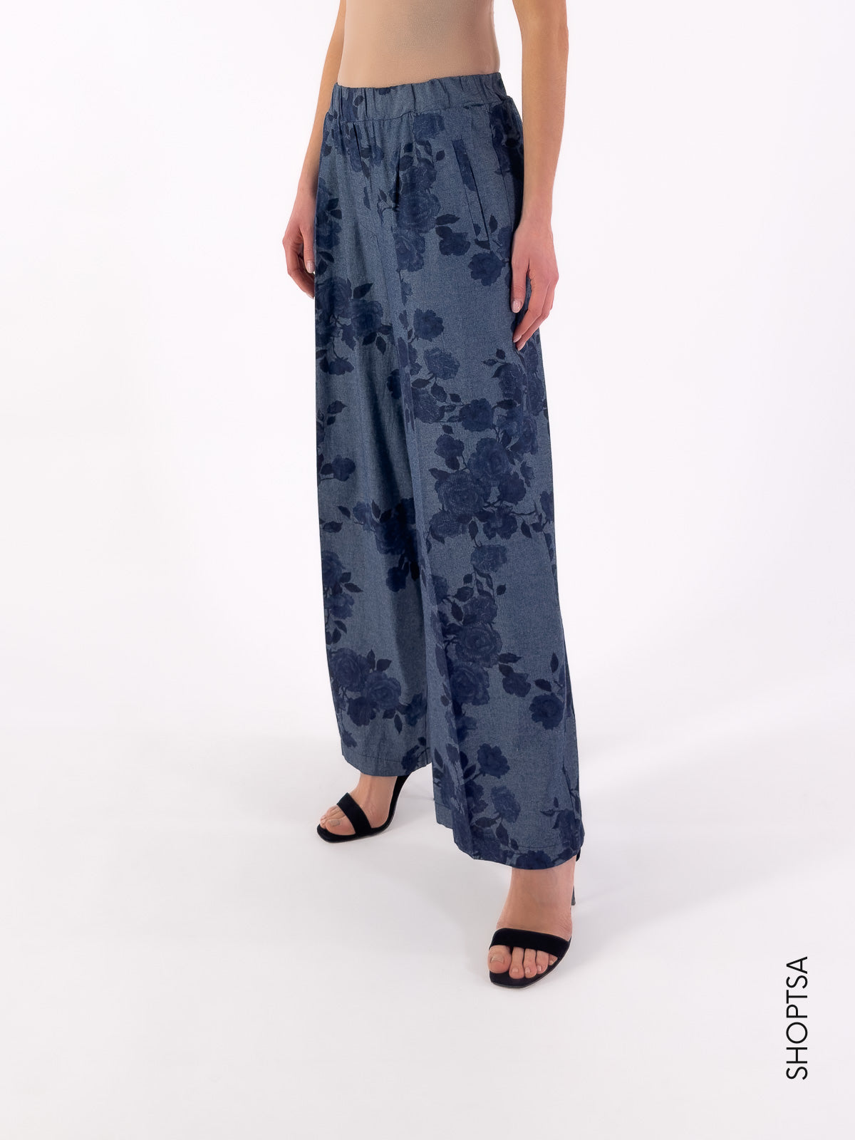 Pantalone floreale cotone TB1113