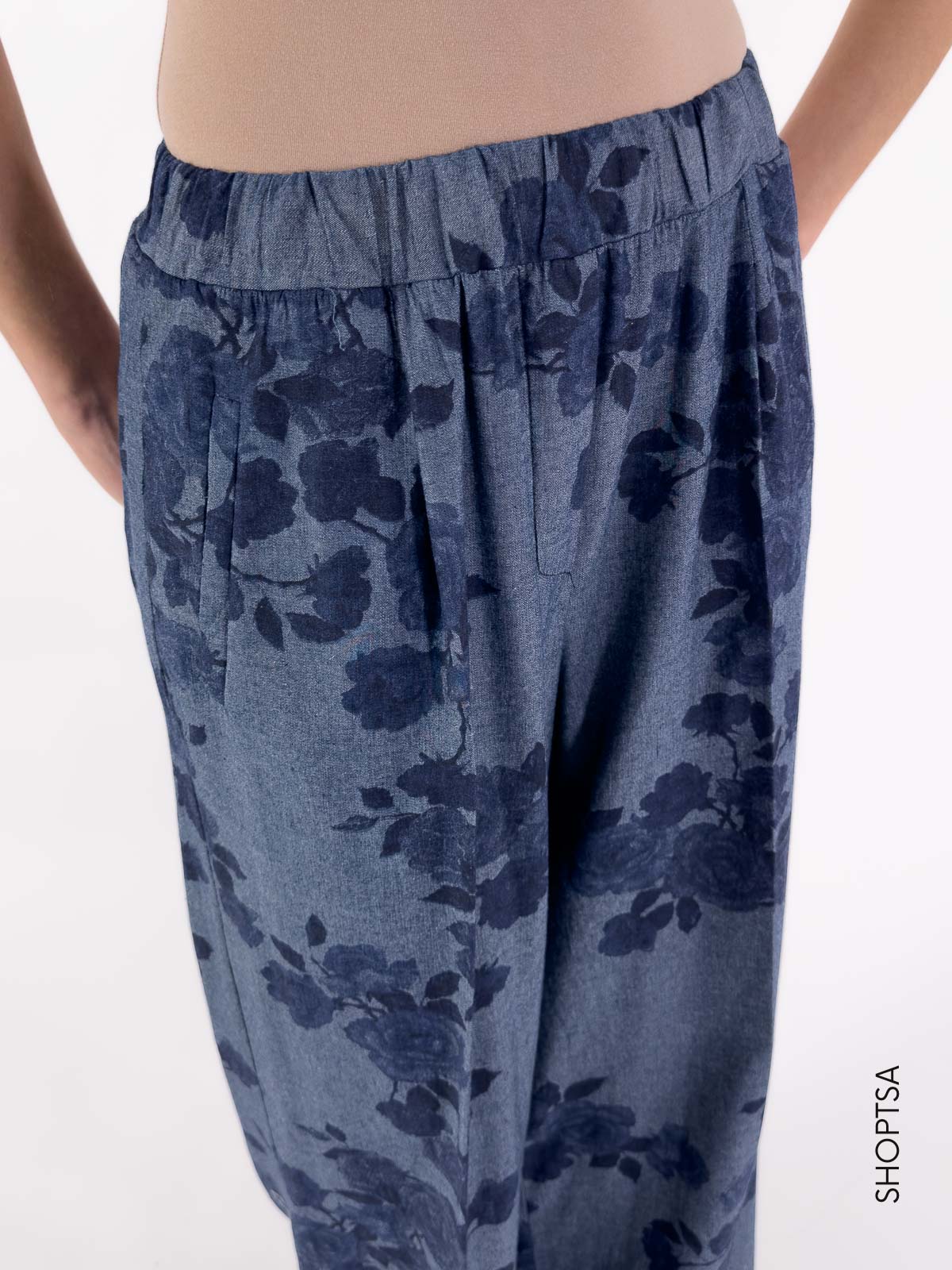 Pantalone floreale cotone TB1113