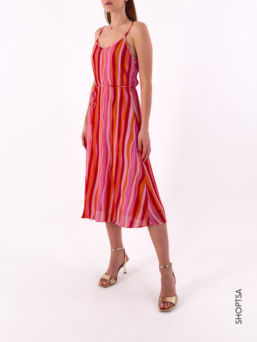 Abito a righe fucsia - NUMPH