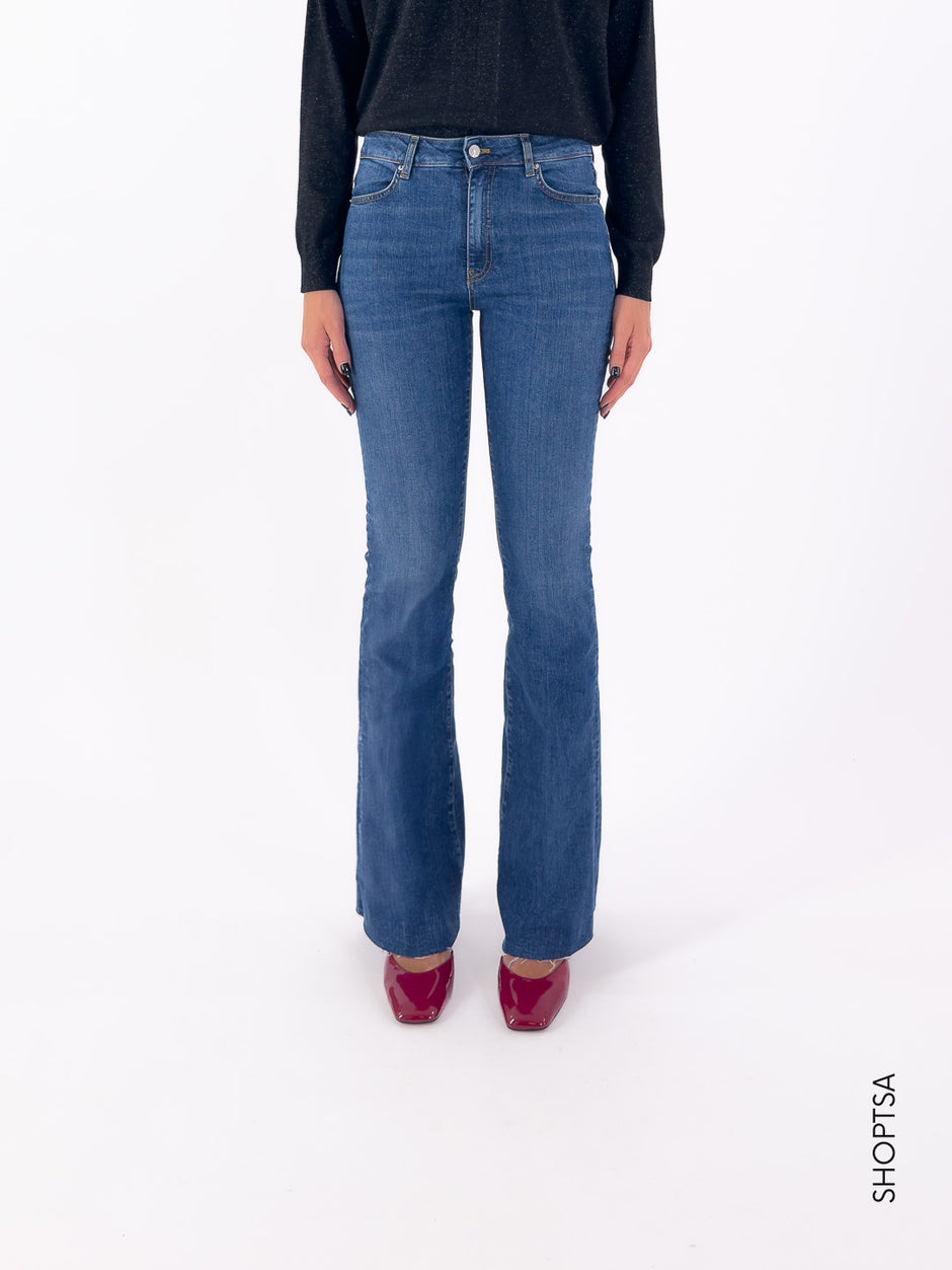 Vicolo jeans donna gamba dritta Kate lavaggio blu main image 0