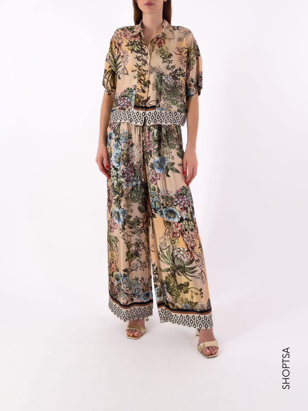Pantalone palazzo tropical Tb2542 - ViCOLO