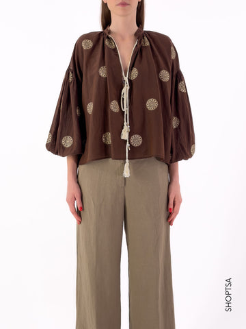 Camicia con ricami Tb2571 - ViCOLO