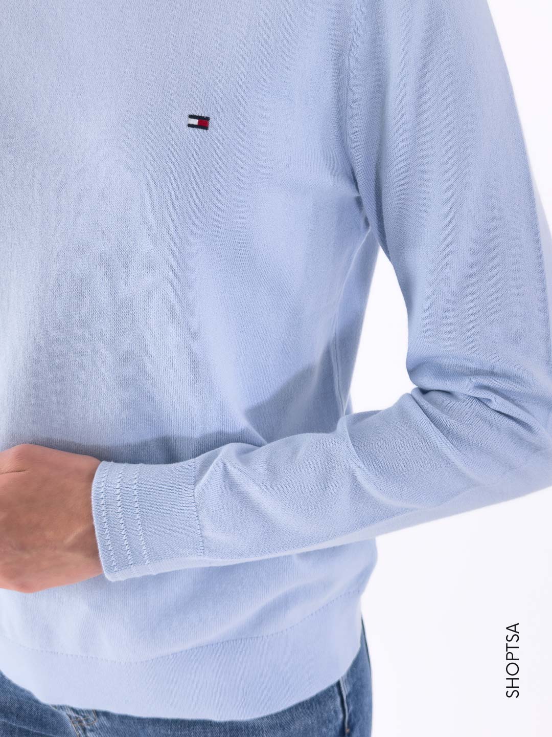 Pullover in cotone scollo a barca