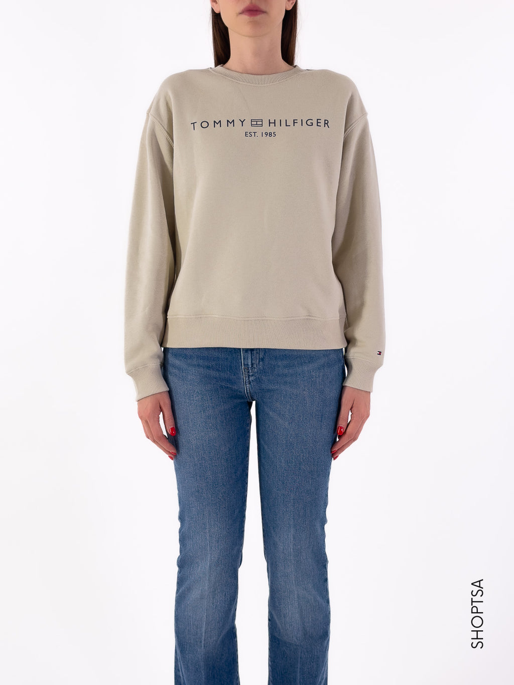 Felpa girocollo logo TH fleece