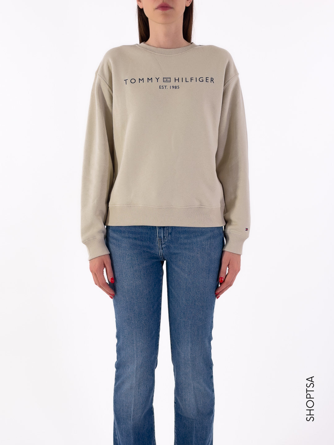 Felpa girocollo logo TH fleece