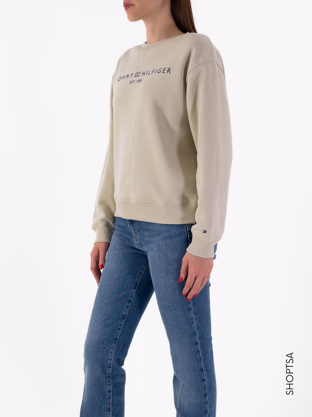 Felpa girocollo logo TH fleece