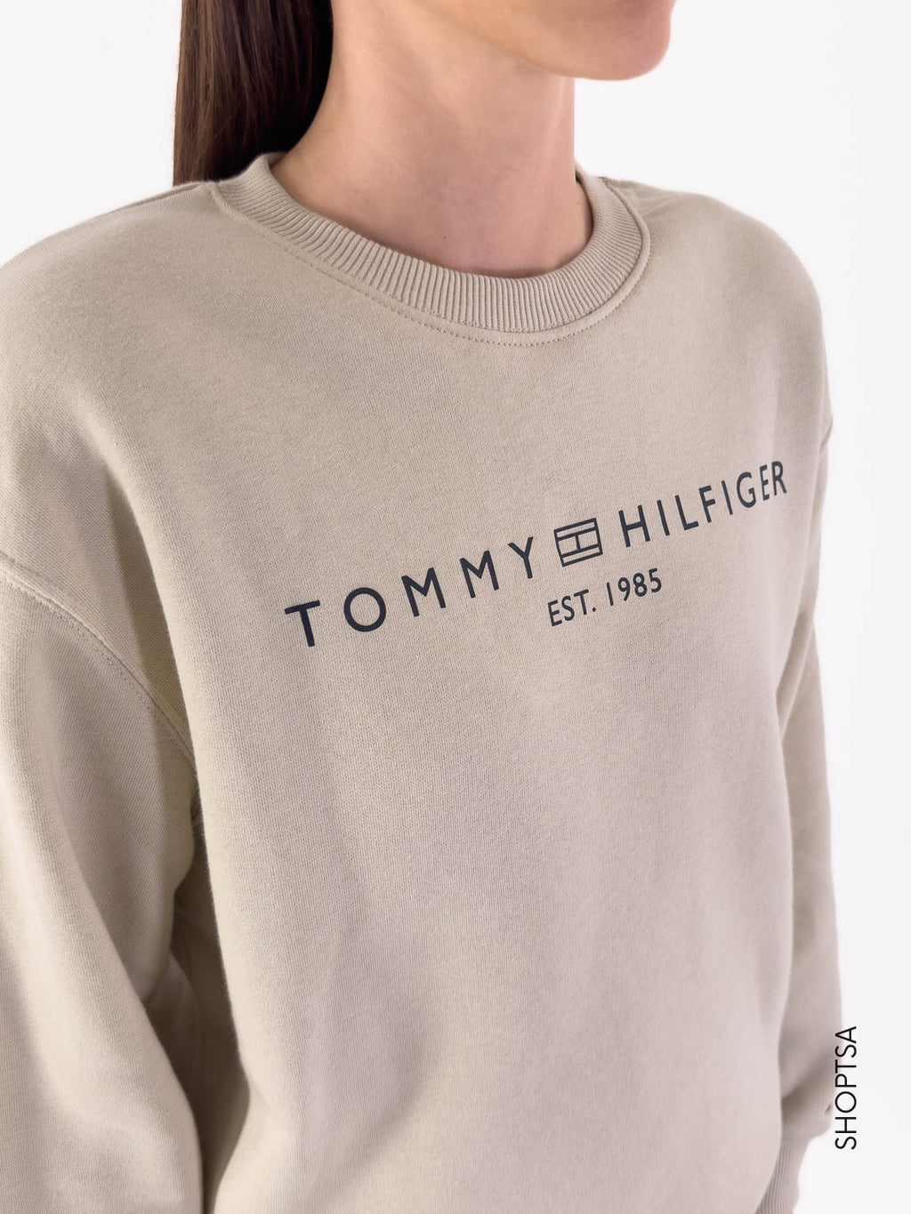 Felpa girocollo logo TH fleece