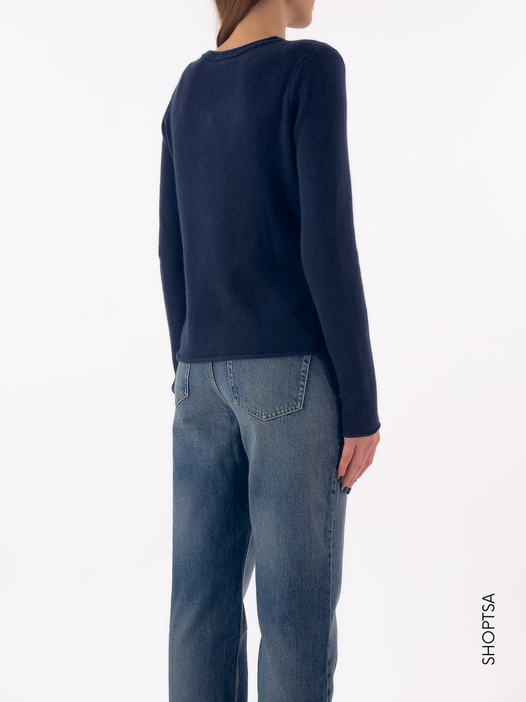 Pullover in pura lana a righe