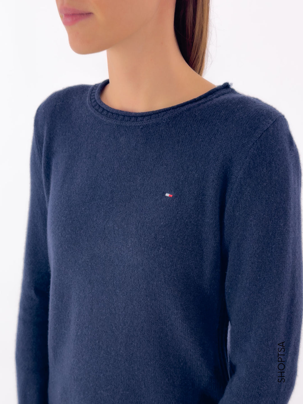 Pullover in pura lana a righe