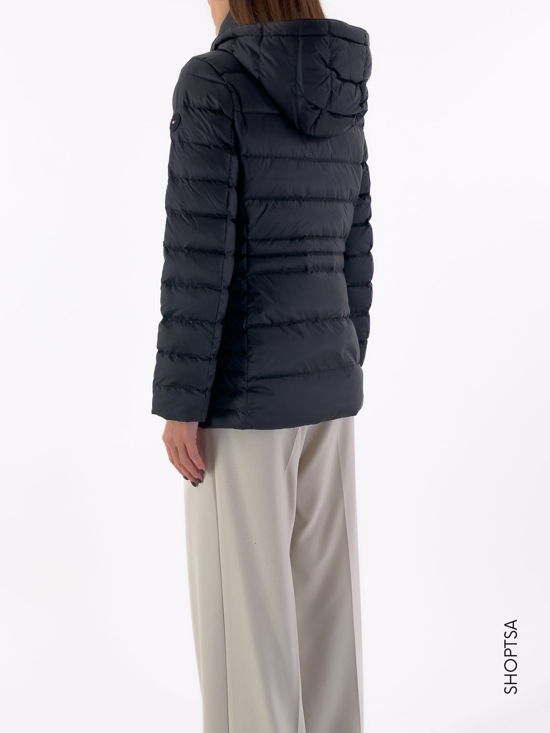 Giubbotto nero cappuccio staccabile 42741