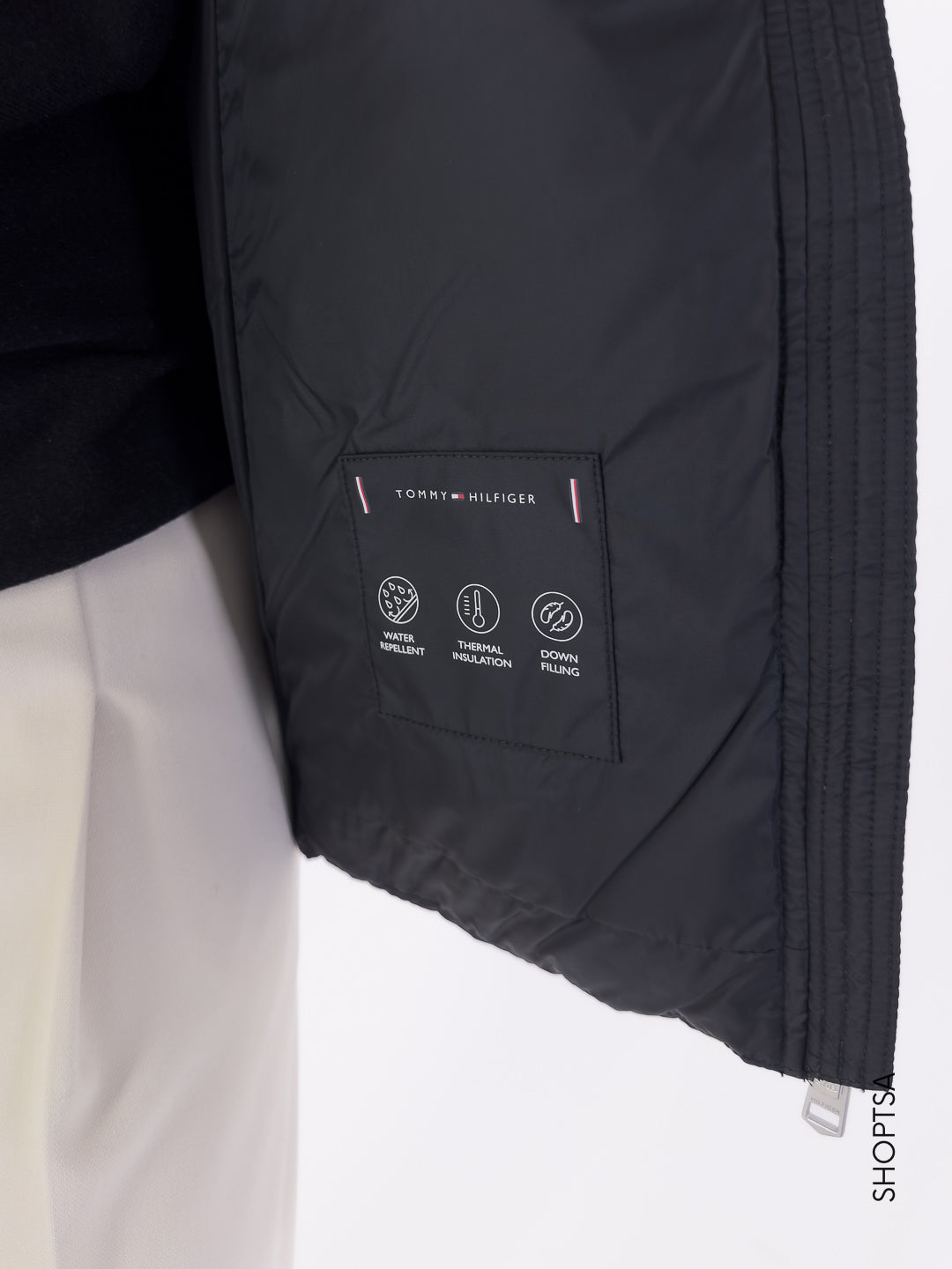 Giubbotto nero cappuccio staccabile 42741