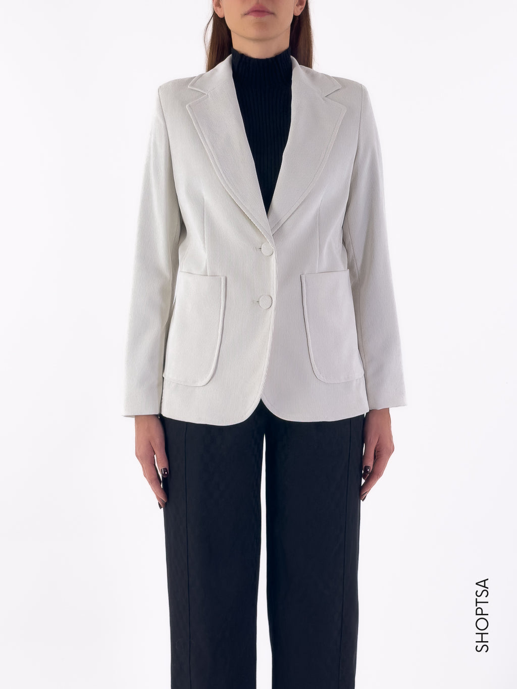 Blazer in velluto costa sottile