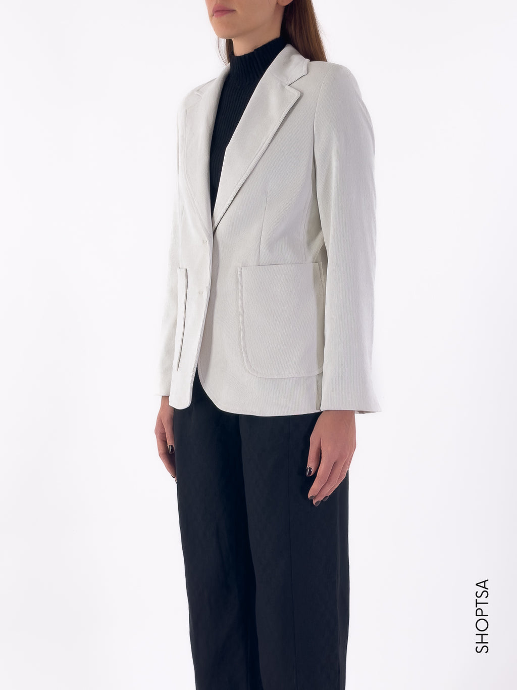 Blazer in velluto costa sottile