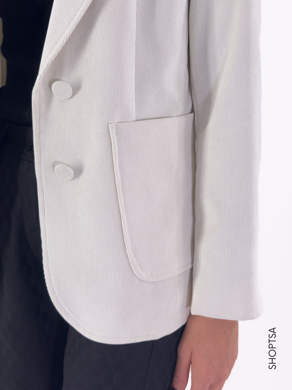 Blazer in velluto costa sottile