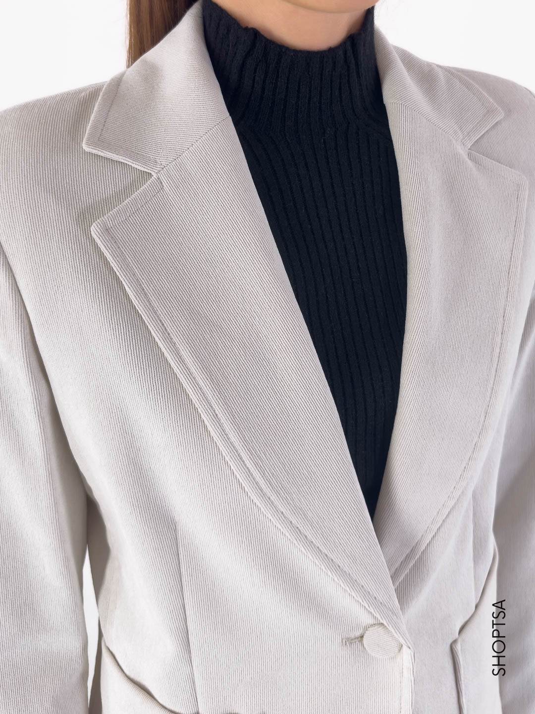 Blazer in velluto costa sottile