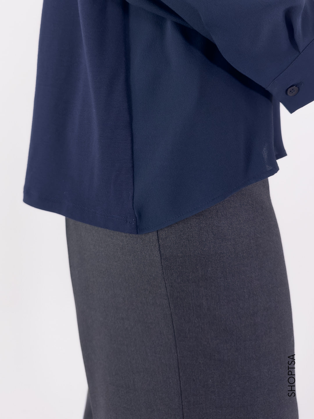 Camicia in seta e jersey