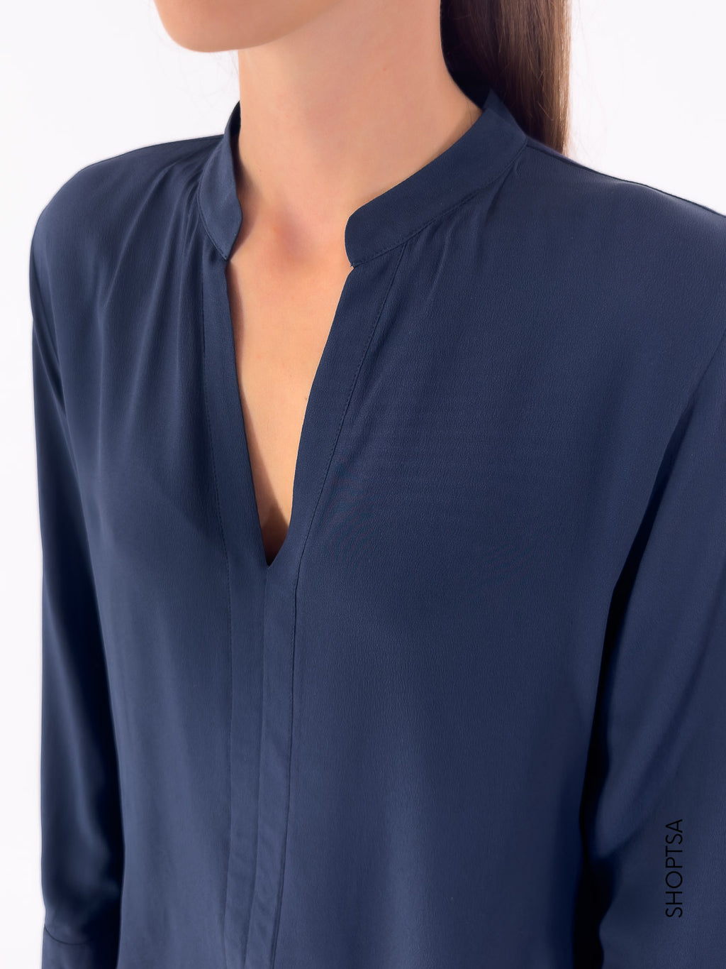 Camicia in seta e jersey