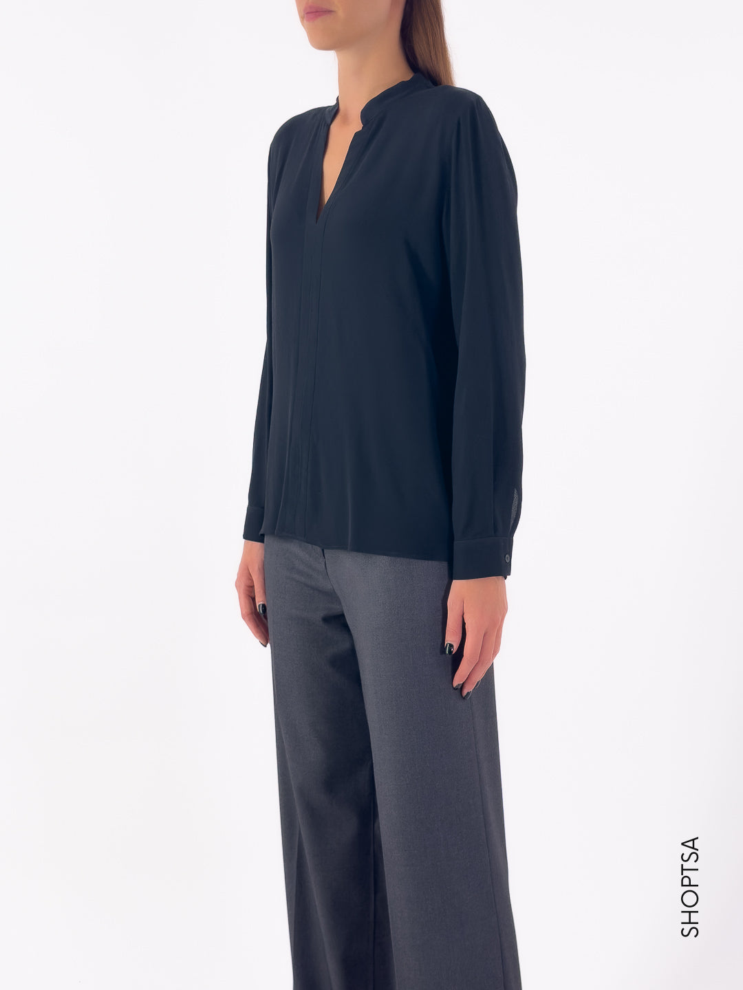 Camicia in seta e jersey