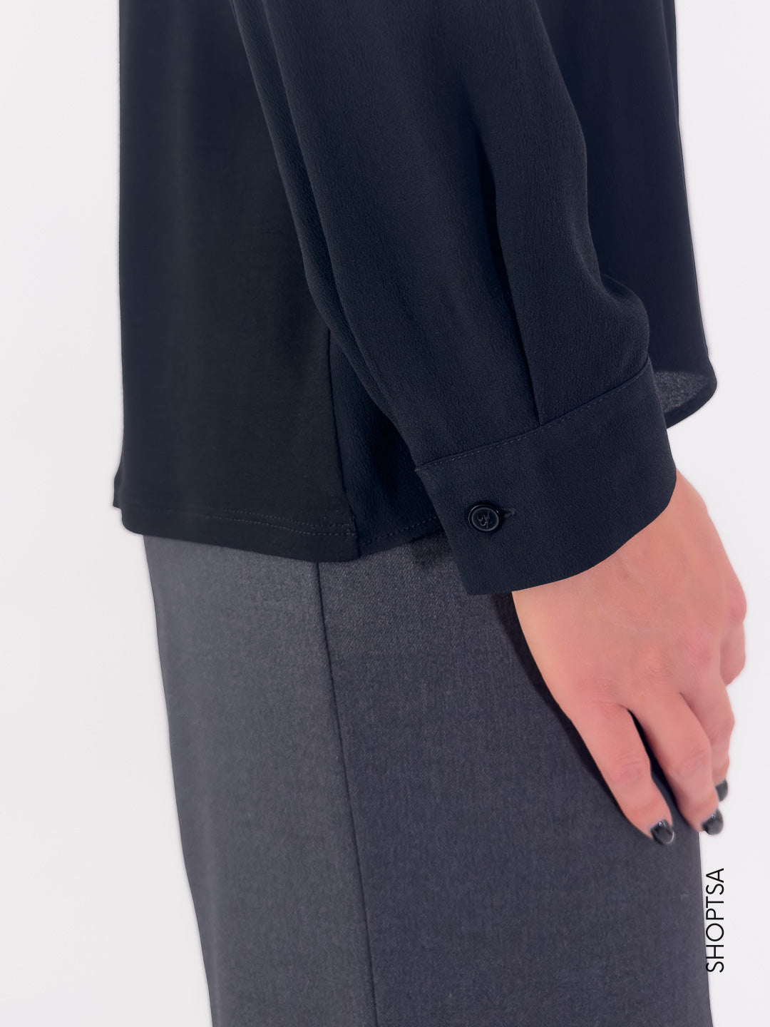 Camicia in seta e jersey