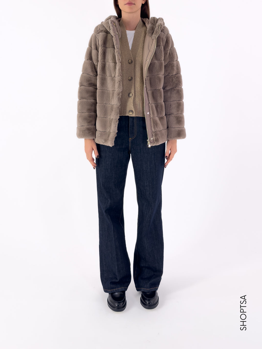 Ecopelliccia con cappuccio SEM