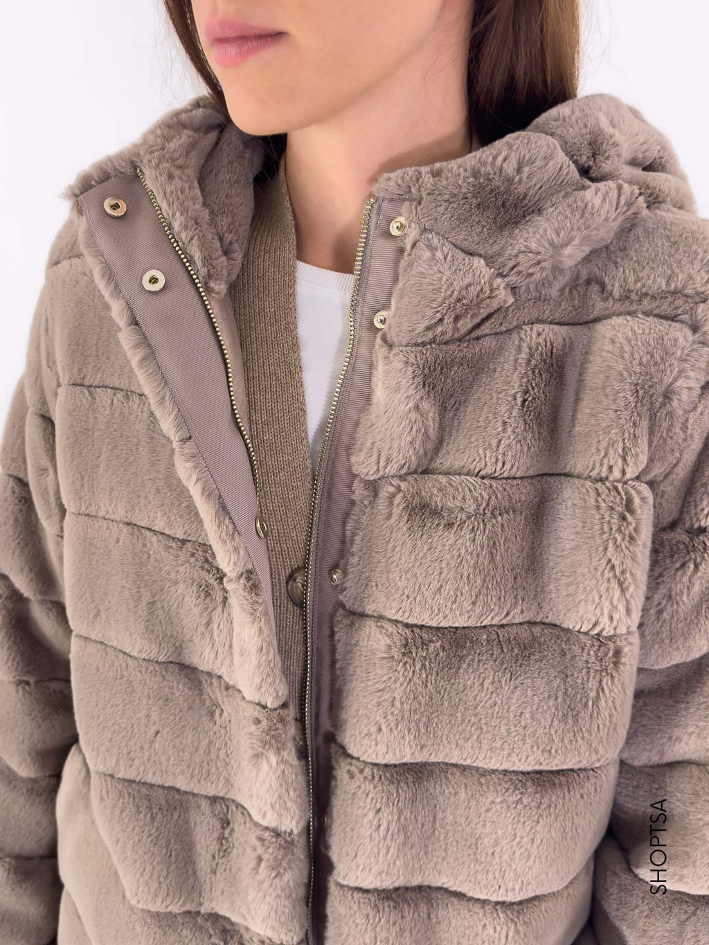 Ecopelliccia con cappuccio SEM