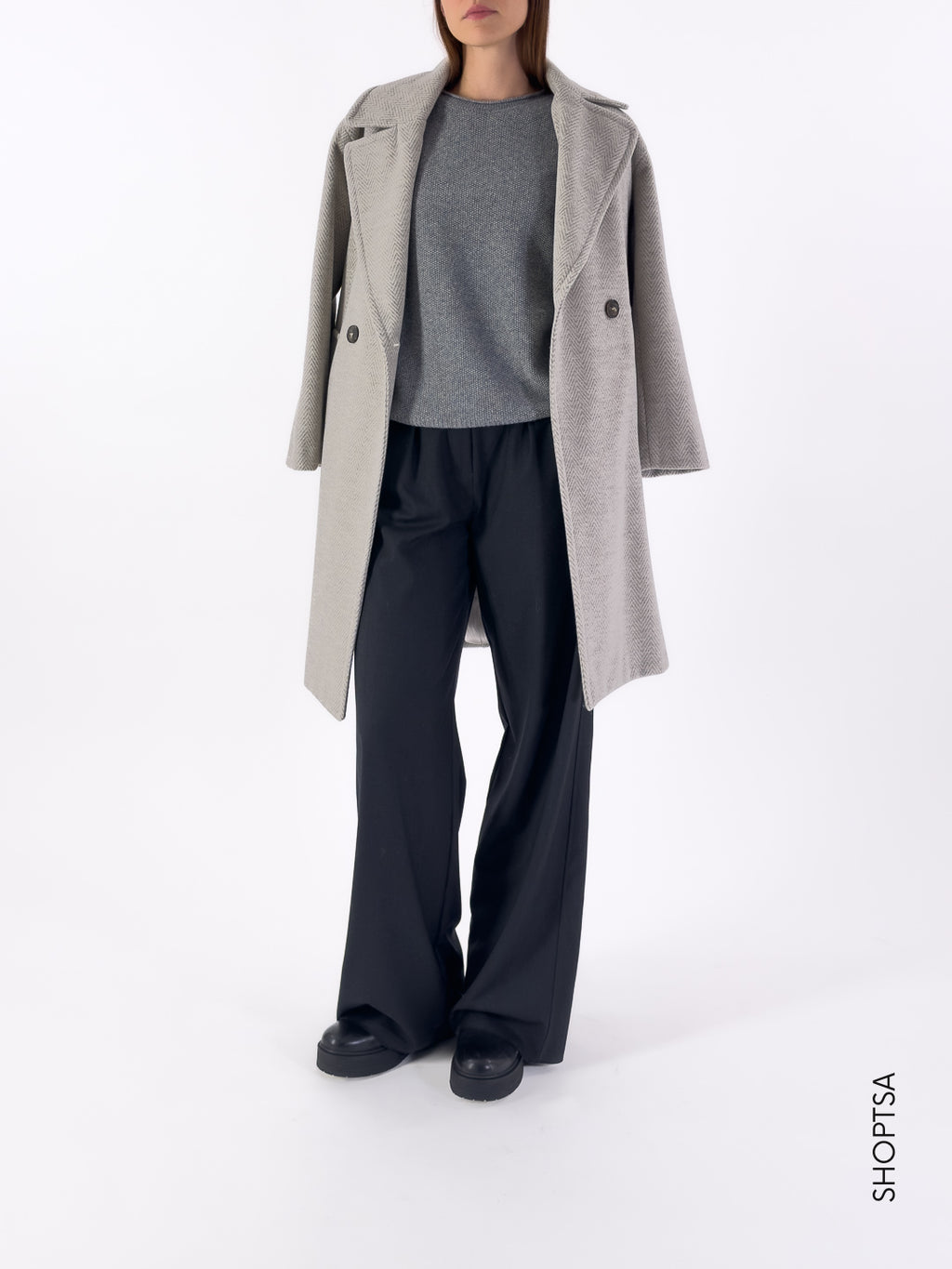 Cappotto chevron lungo