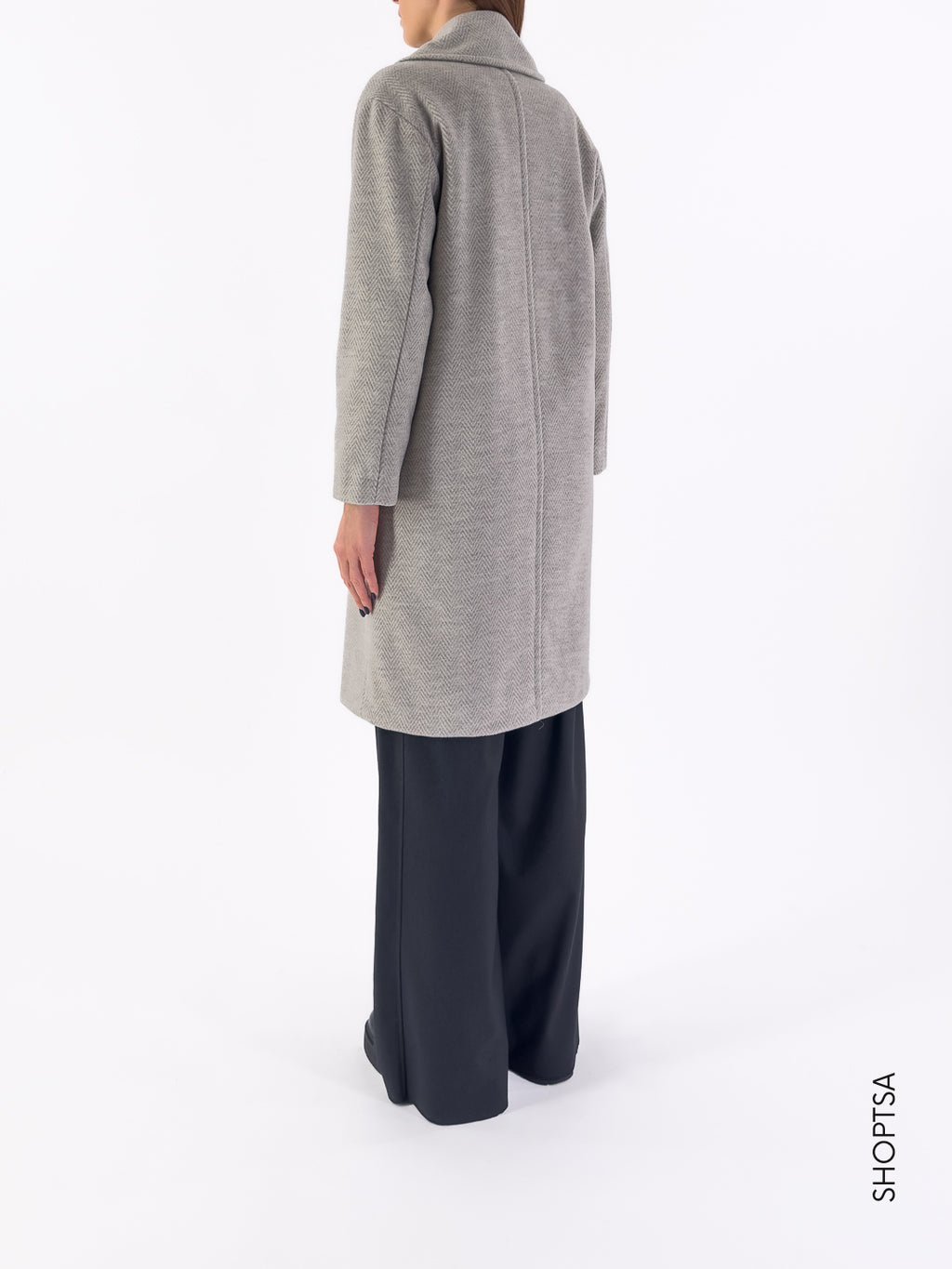 Cappotto chevron lungo