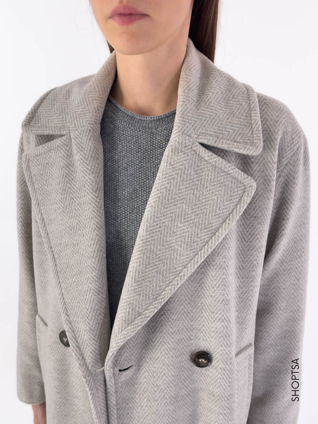 Cappotto chevron lungo