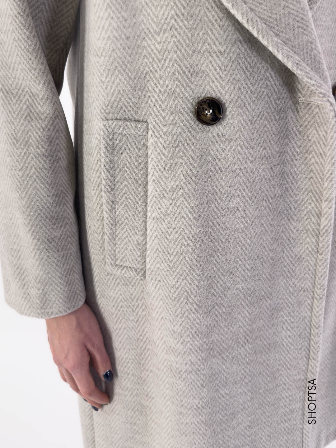 Cappotto chevron lungo