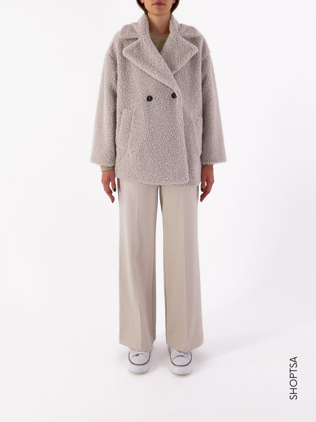 Cappotto corto bouclé