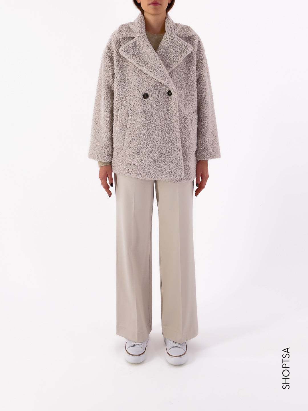 Cappotto corto bouclé