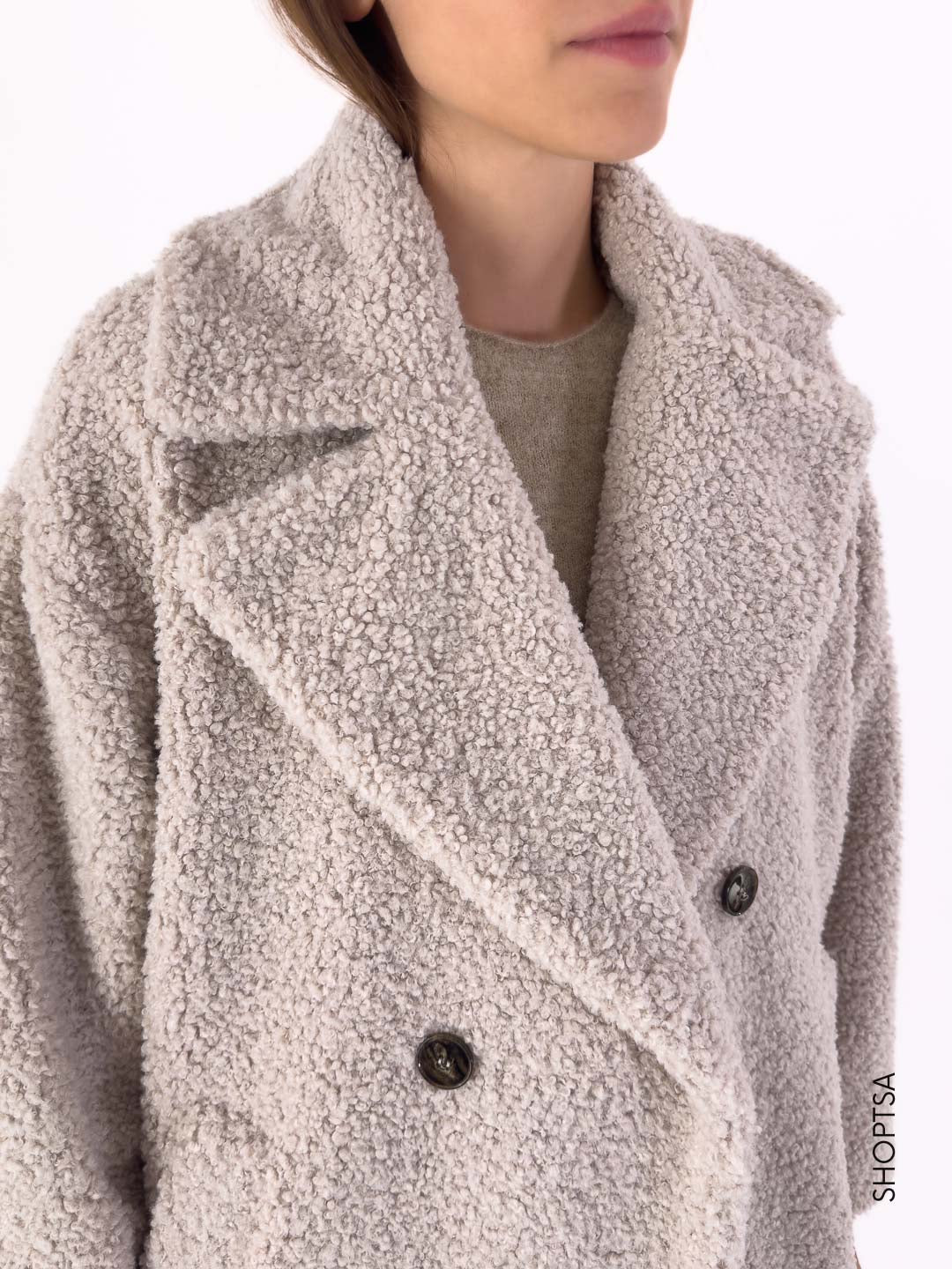Cappotto corto bouclé