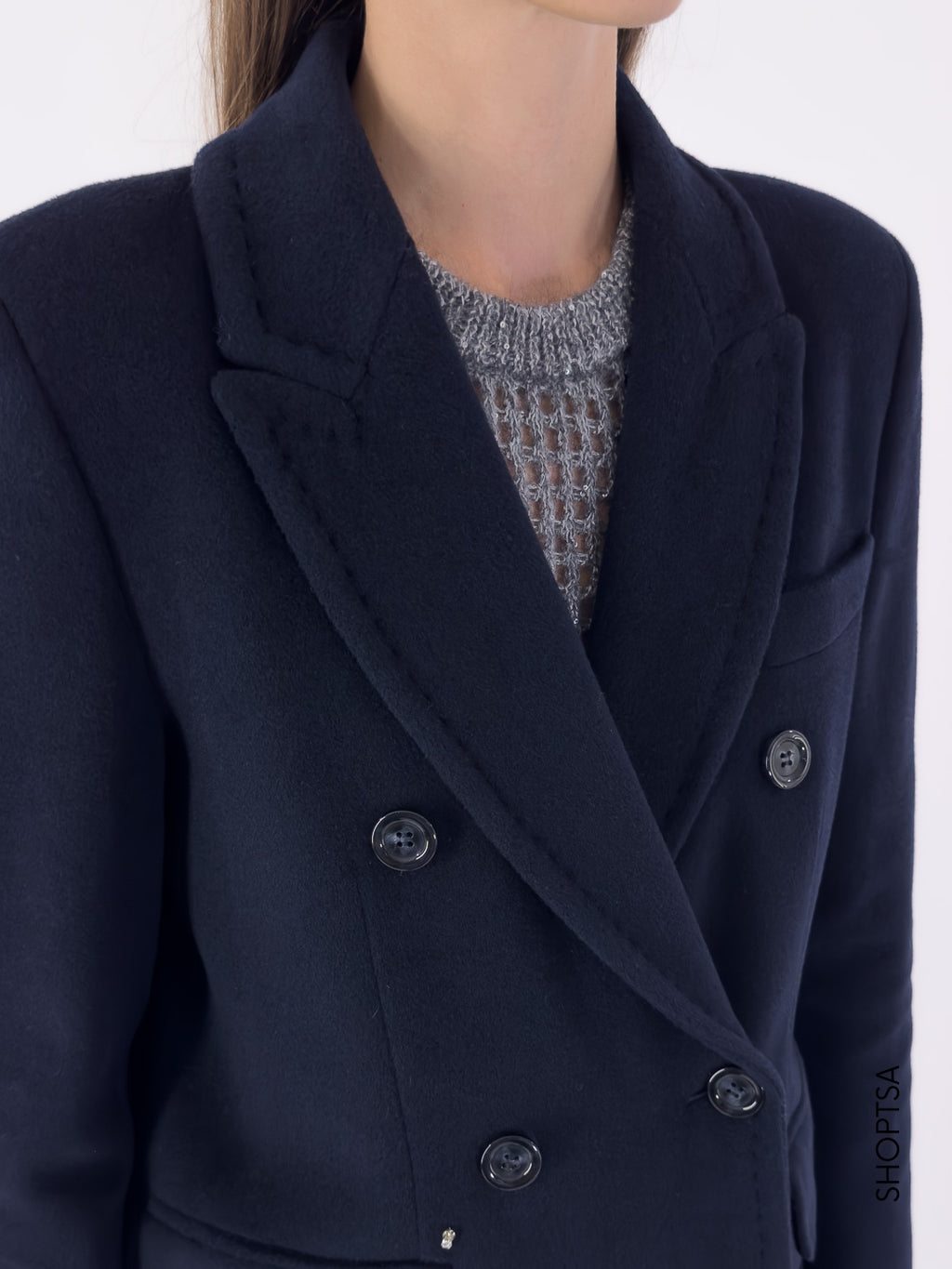 Cappotto doppiopetto in lana MATITA