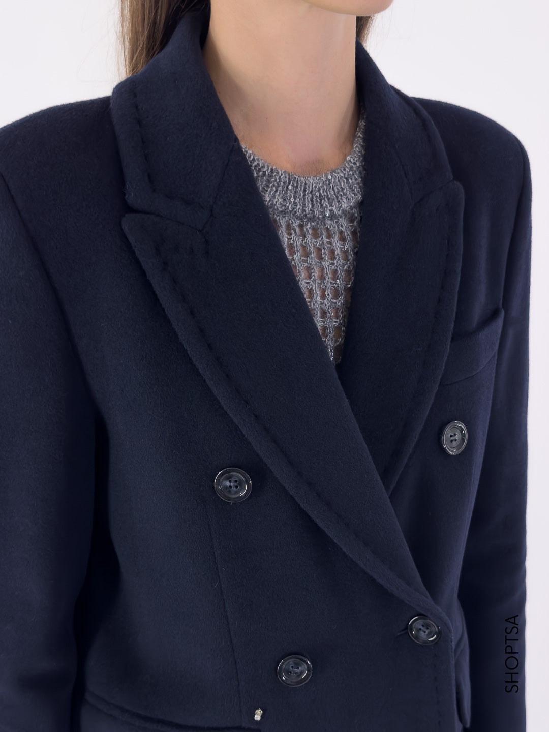 Cappotto doppiopetto in lana MATITA