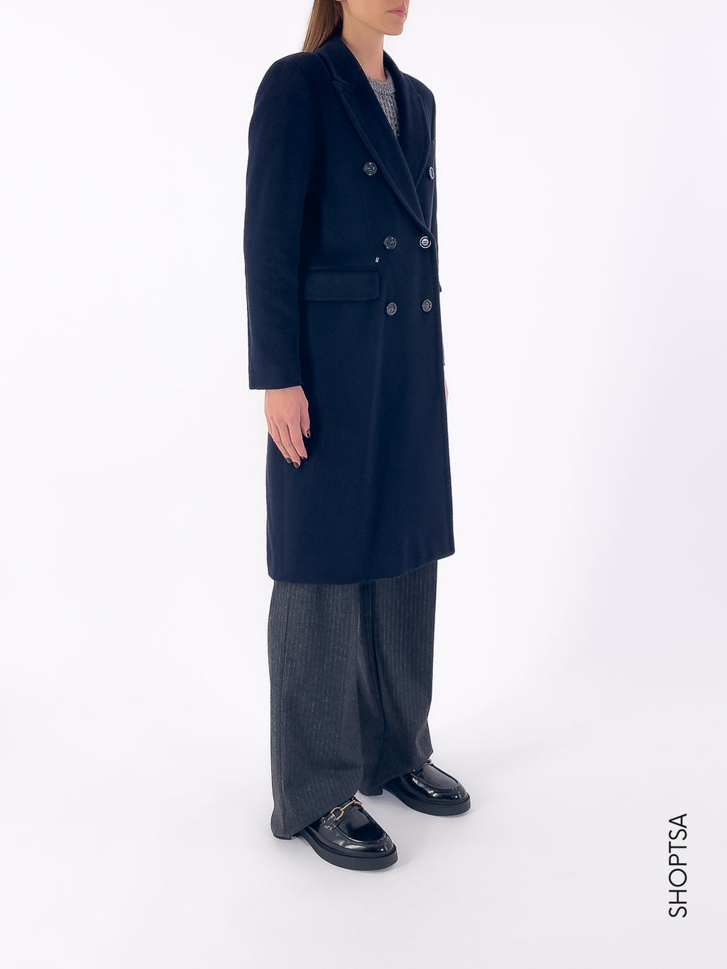 Cappotto doppiopetto in lana MATITA