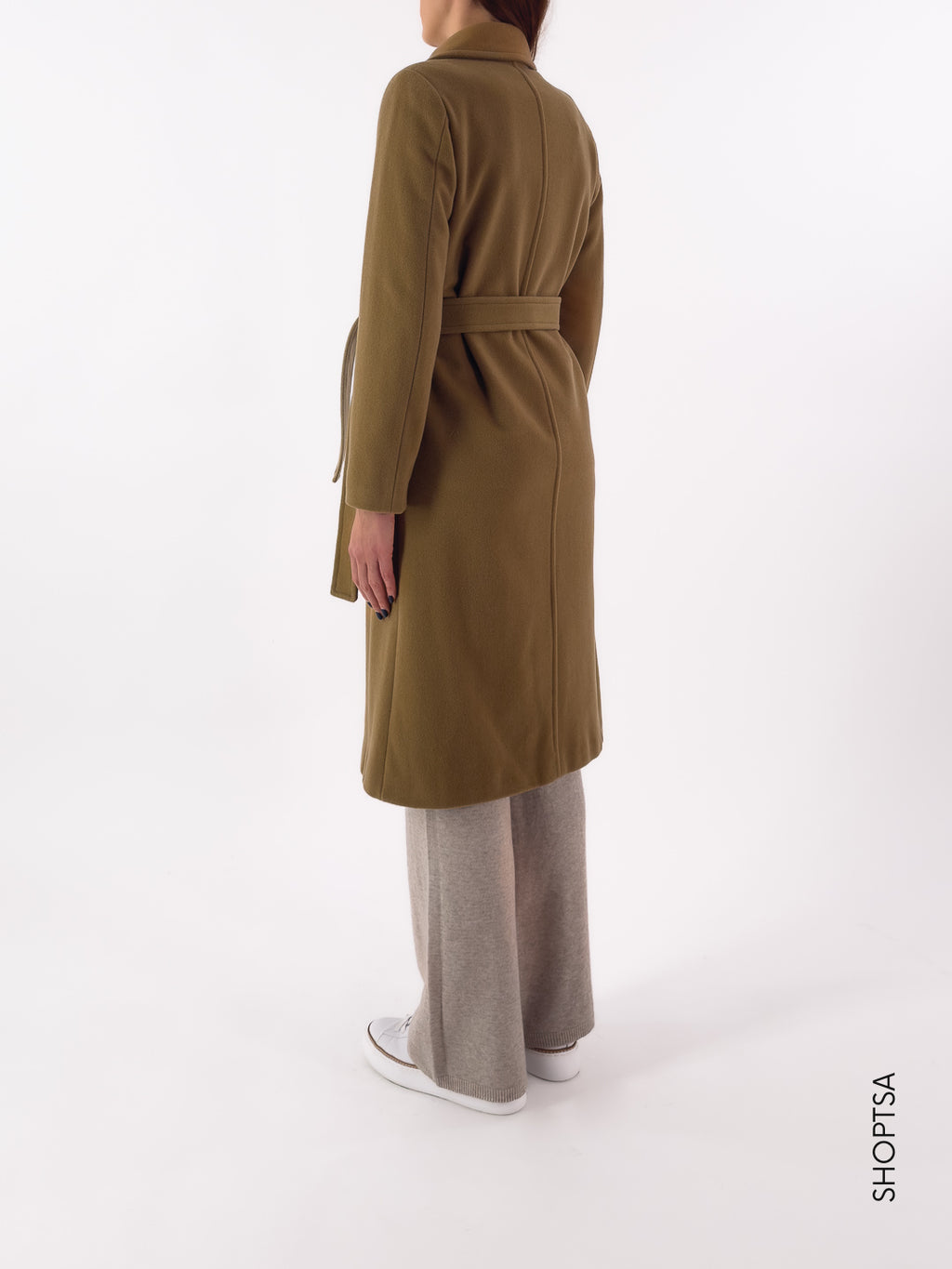 Cappotto lungo in misto lana