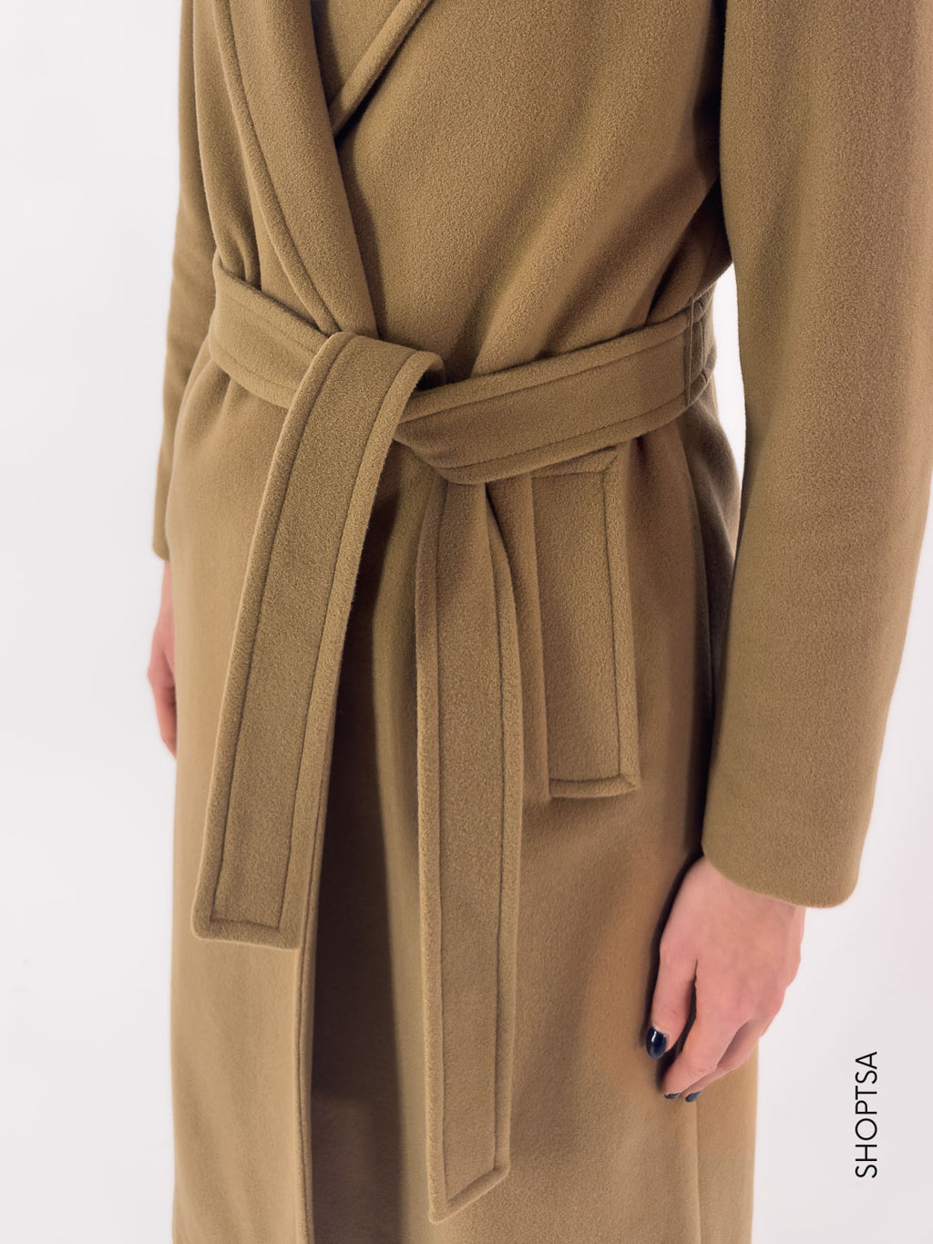 Cappotto in velour con cintura