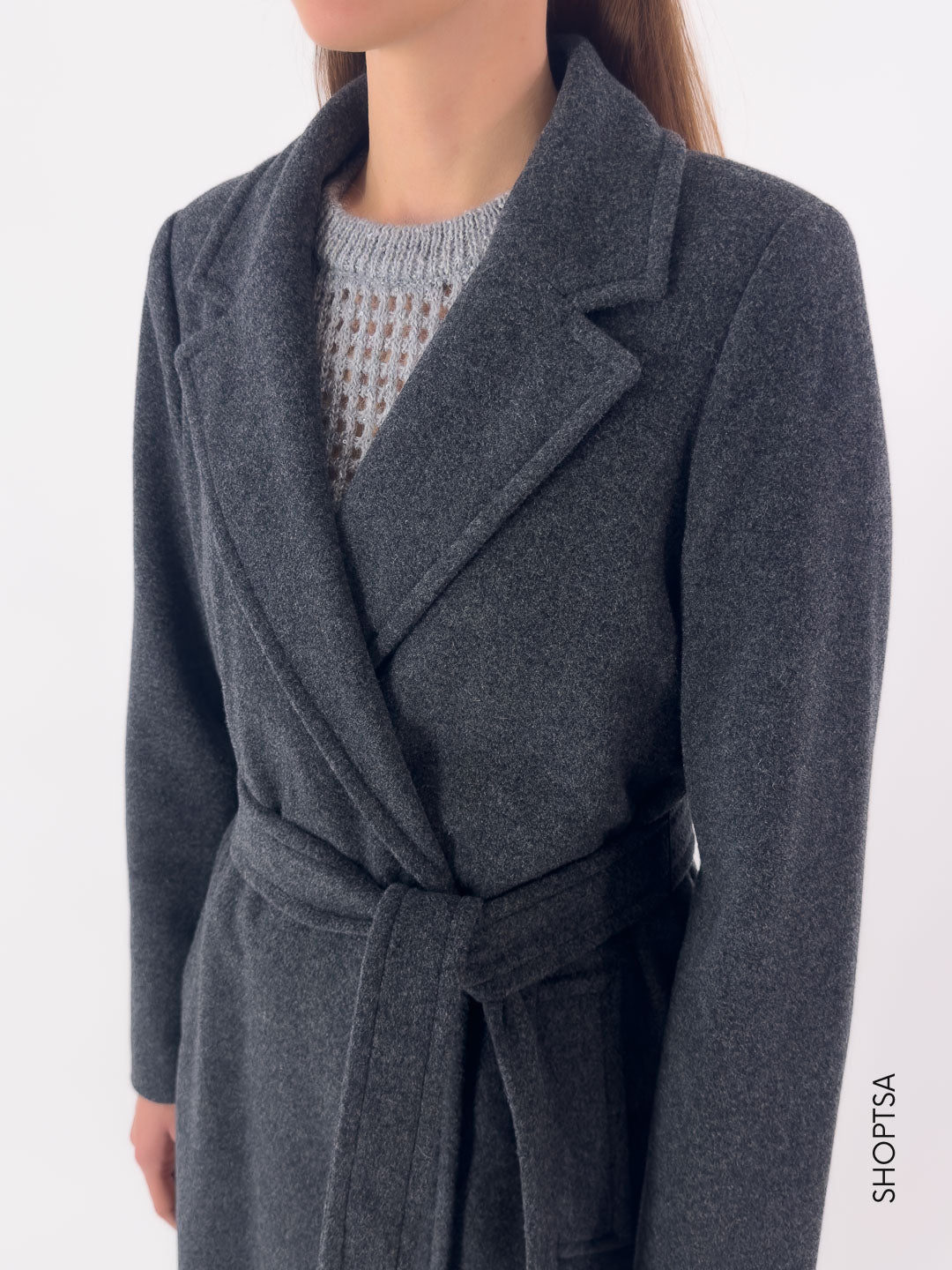 Cappotto lungo in misto lana