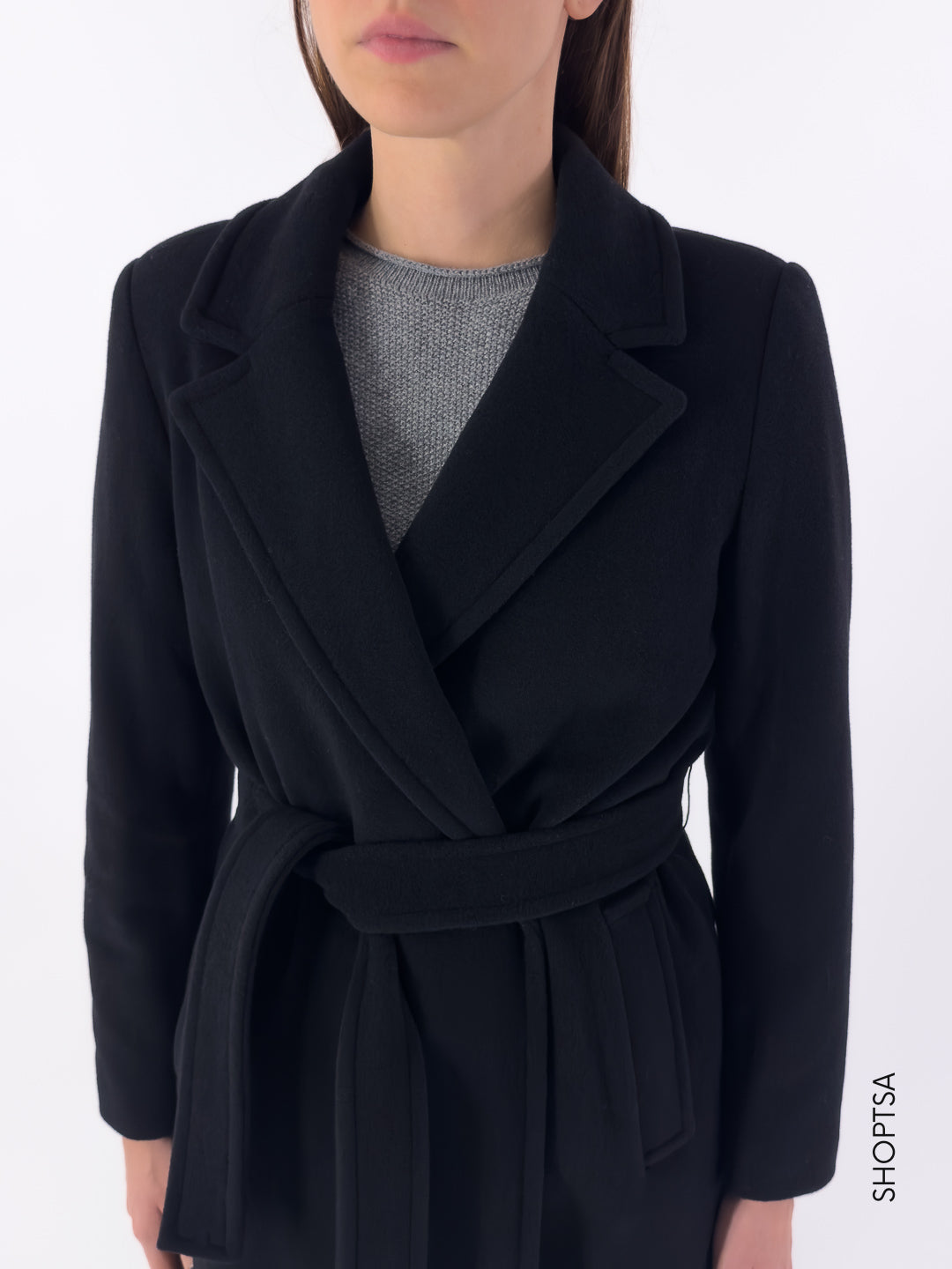 Cappotto lungo in misto lana