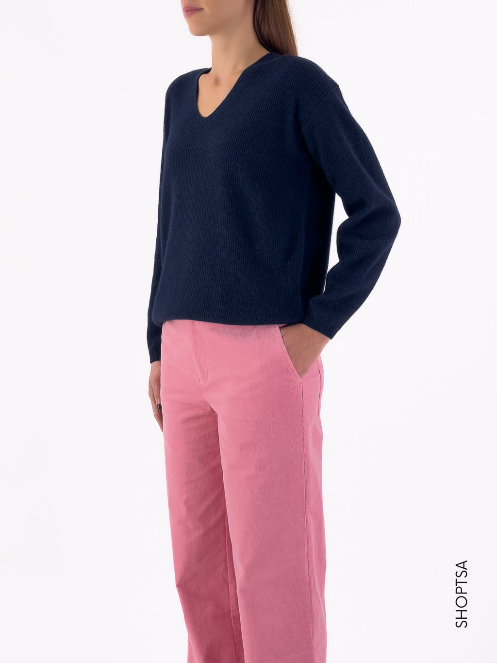 Maglia a V in lana premium 20211